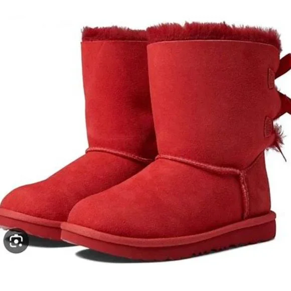 UGG KID'S BAILEY BOW II BOOT RIBBON RED - Picture 5 of 6